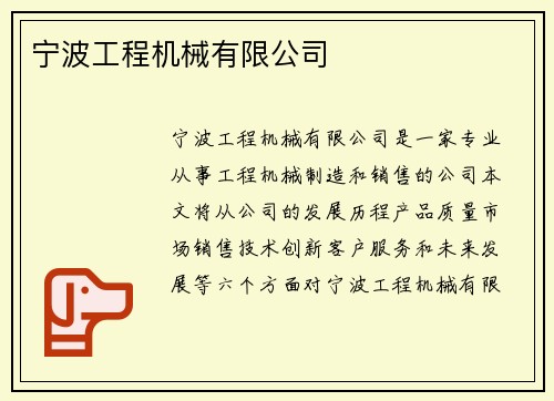 宁波工程机械有限公司